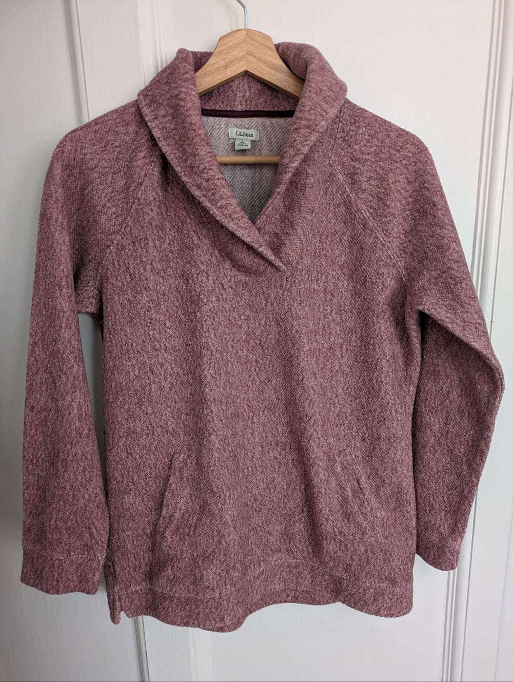 L.L. Bean Women's Cowl Neck Pullover Sweater - Rose Heather